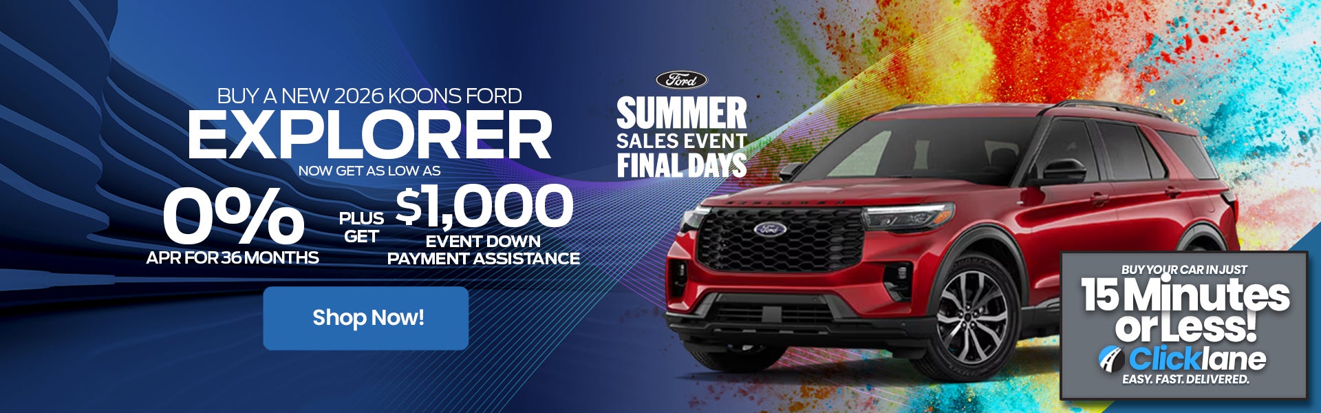 2026 Ford Explorer APR Offer