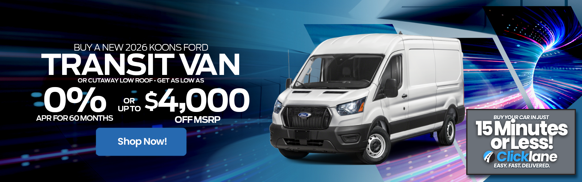 2026 Ford Transit APR Offer