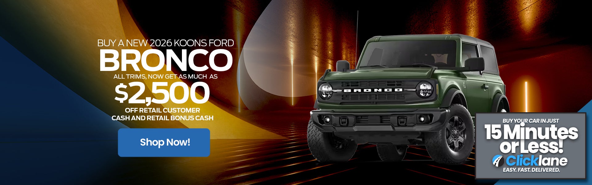 2026 Ford Bronco Rebate Offer
