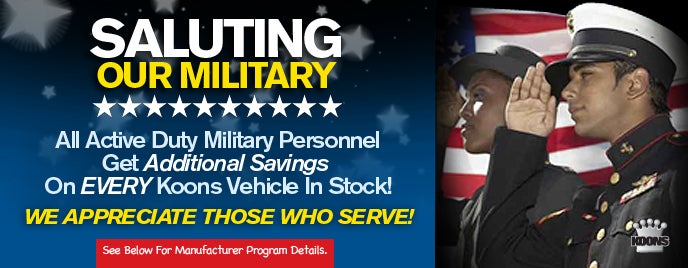 Ford Military Rebate Program at Koons Ford of Baltimore in Baltimore MD